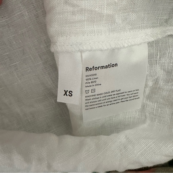 ❌❌ SOLD ❌❌ Reformation White Linen Dress - Picture 7 of 7